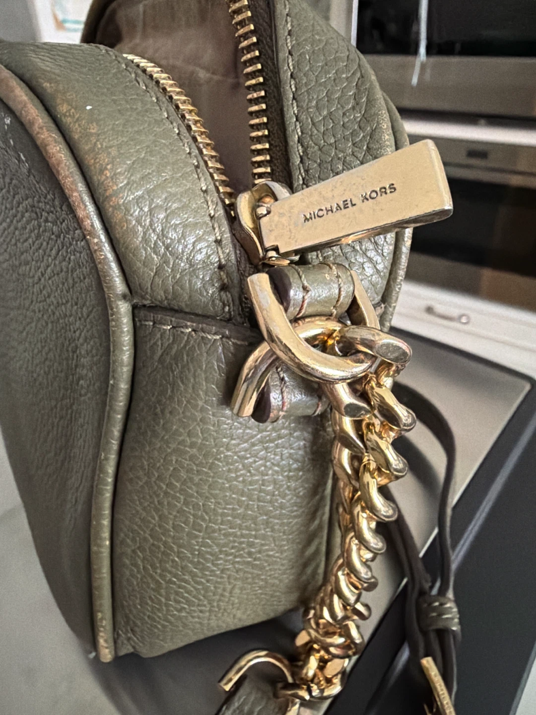 Michael Kors Olive Green Leather Crossbody Bag - photo 5