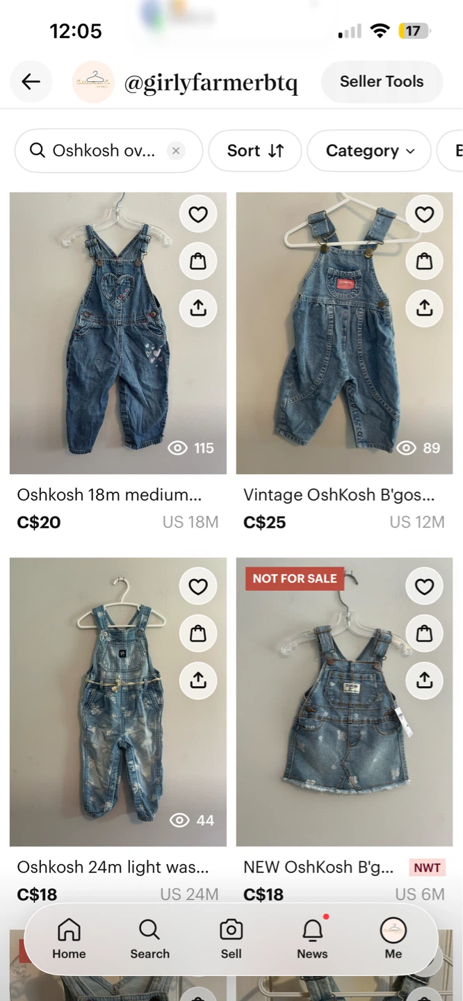 OshKosh B'gosh denim overalls - photo 2
