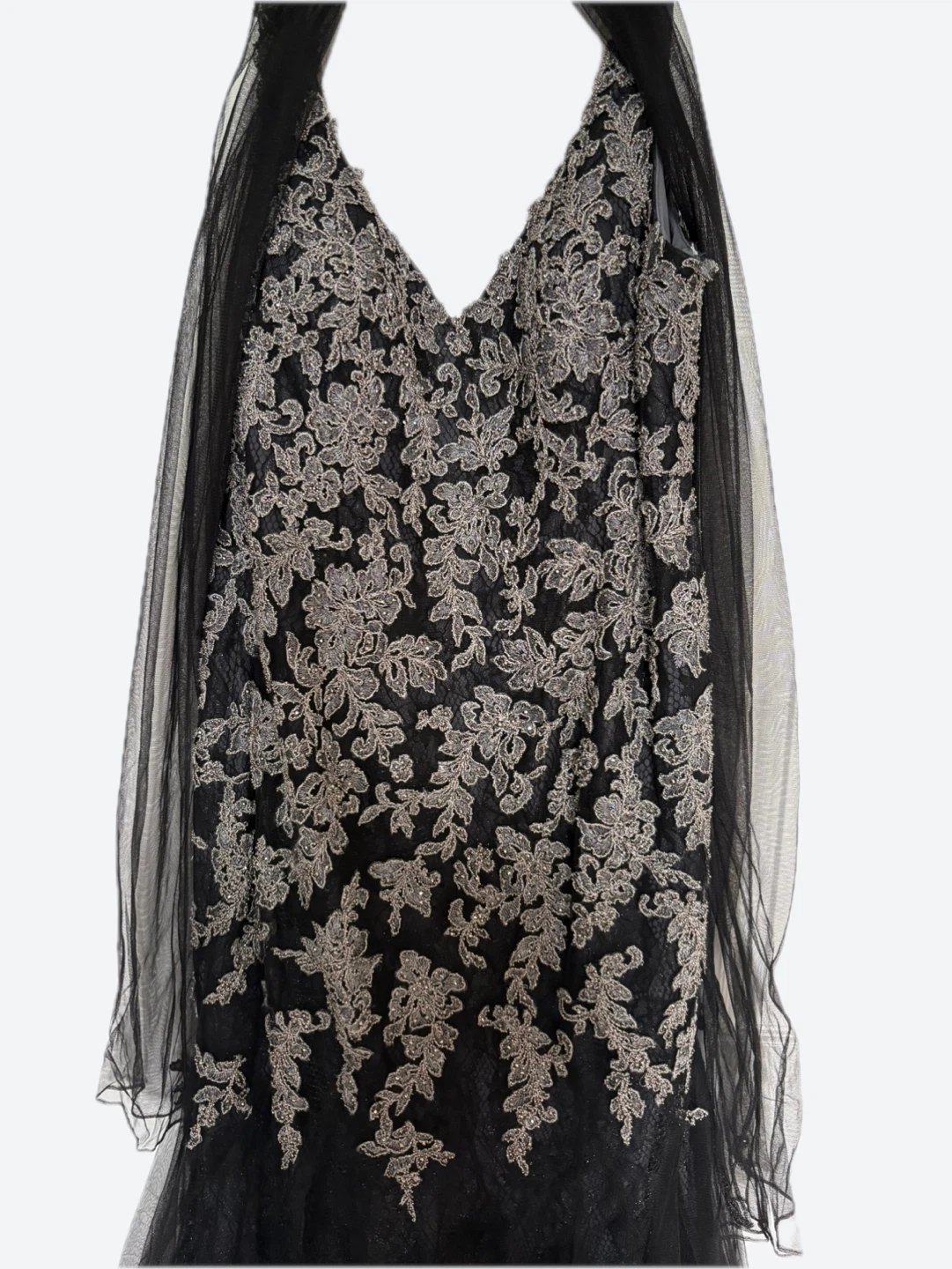 Montage by Mon Cheri Black Lace Formal Dress Size 10 - photo 2
