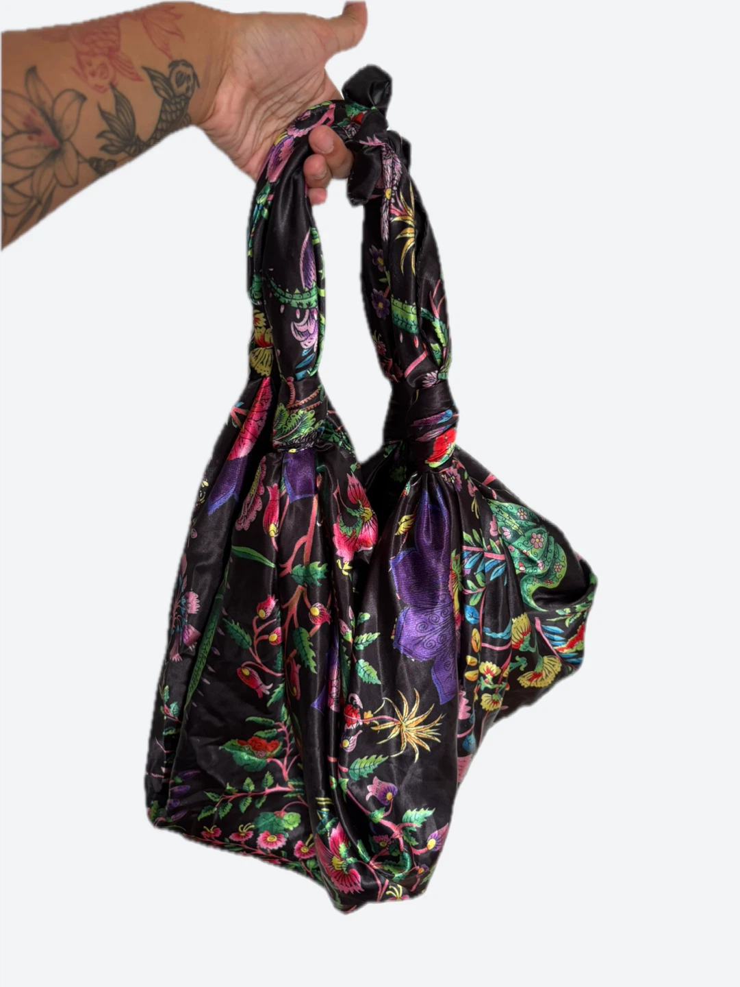 Satin Floral Print Bag - photo 2
