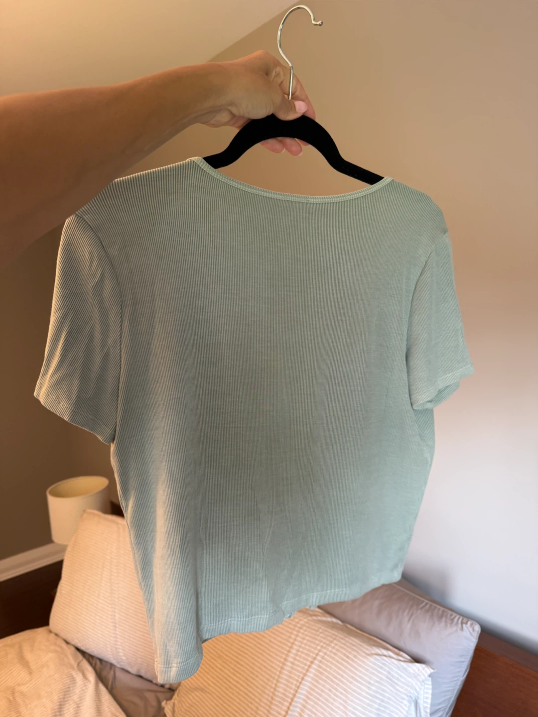 Wilfred Free Ribbed Tie-Front Top - photo 2