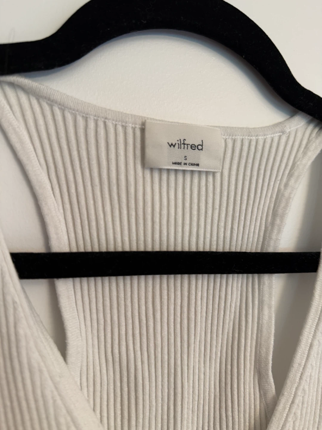 Wilfred White Ribbed Tank Top - photo 2