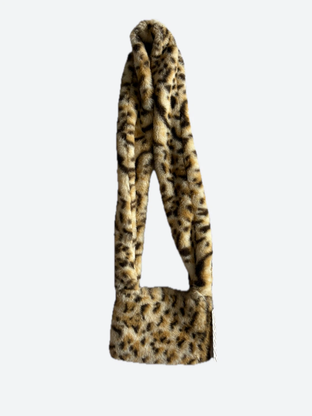 Leopard Print Faux Fur Shoulder Bag