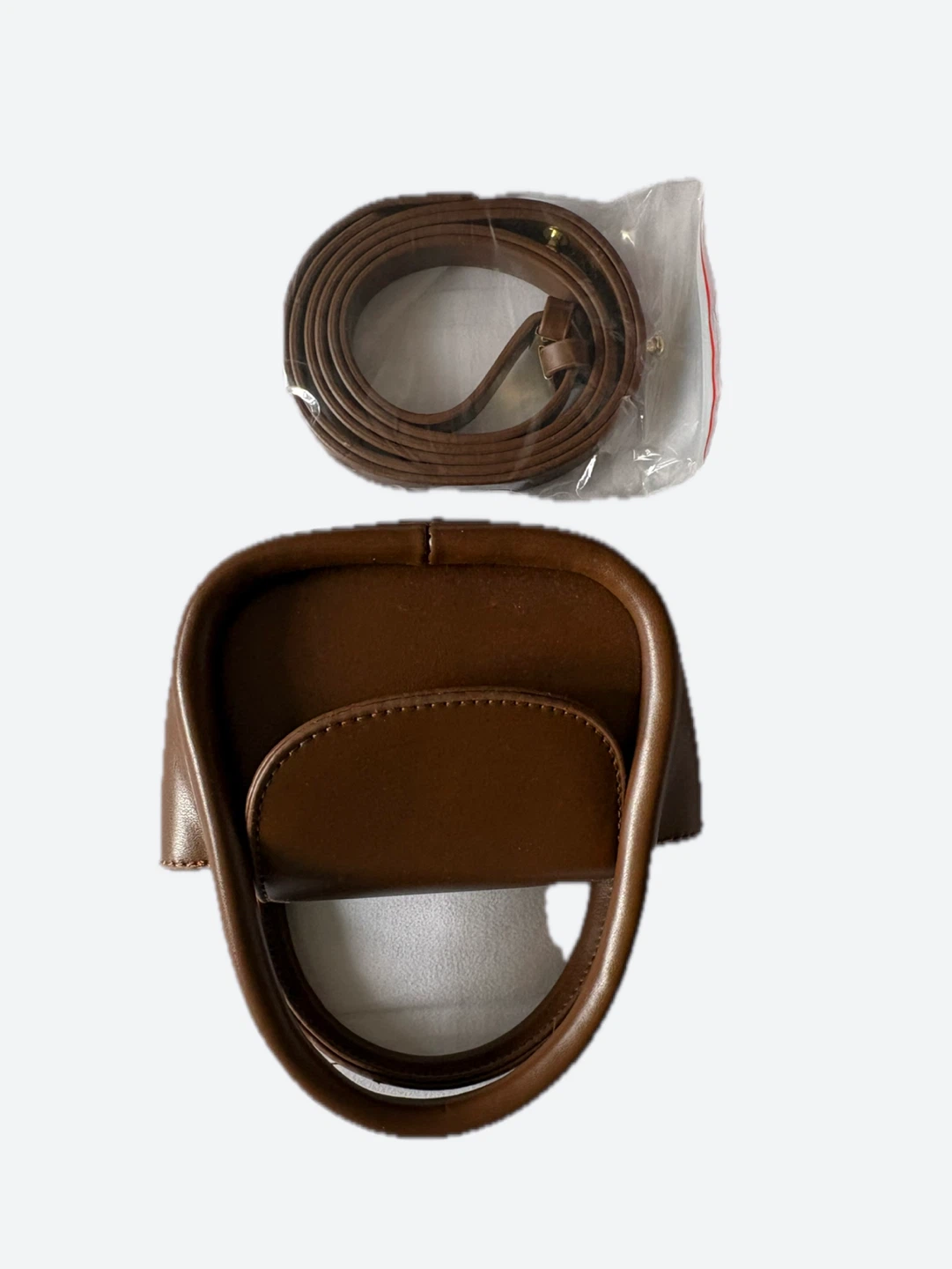 Brown Mini Handbag with Strap