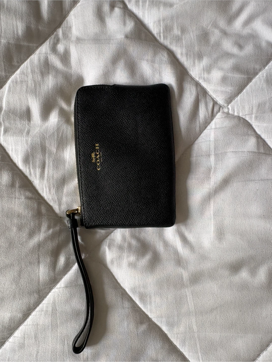 Coach Black Leather Wristlet