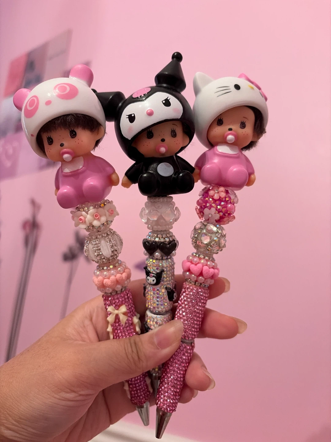 Set of 3 Decorated Character Pens