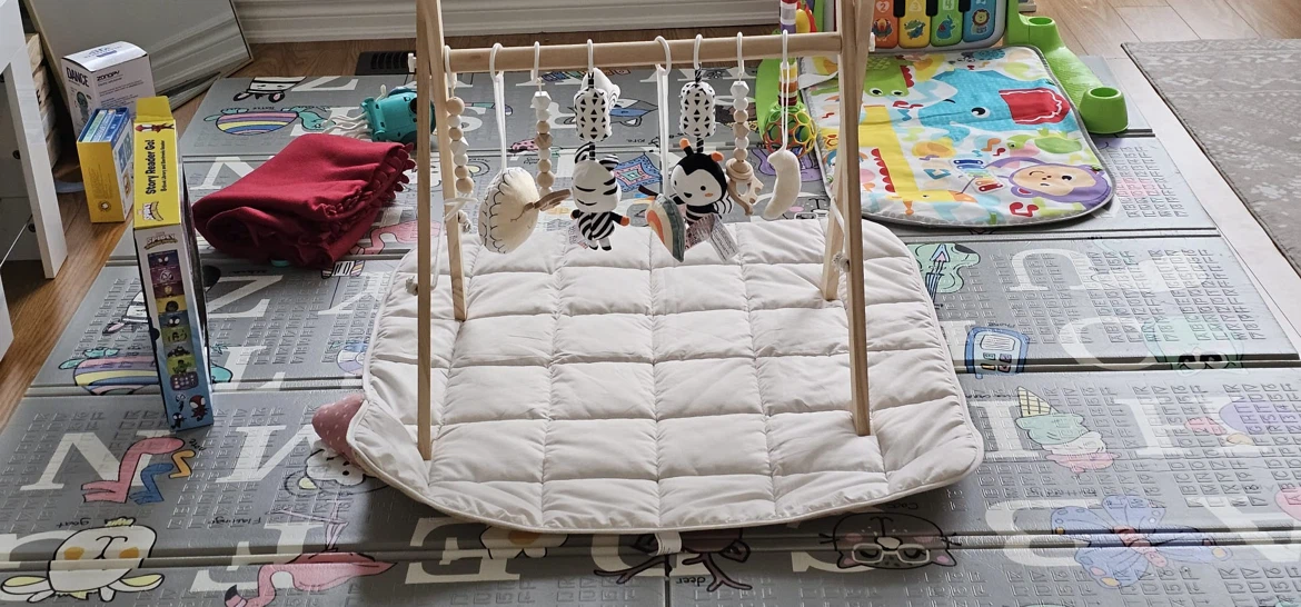 Wooden Baby Play Gym with Attached Toys - photo 3