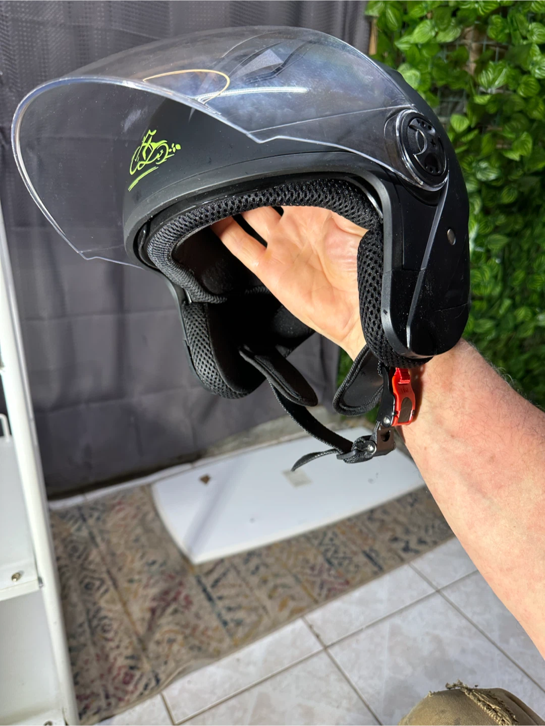 Black DOT Certified Motorcycle Helmet