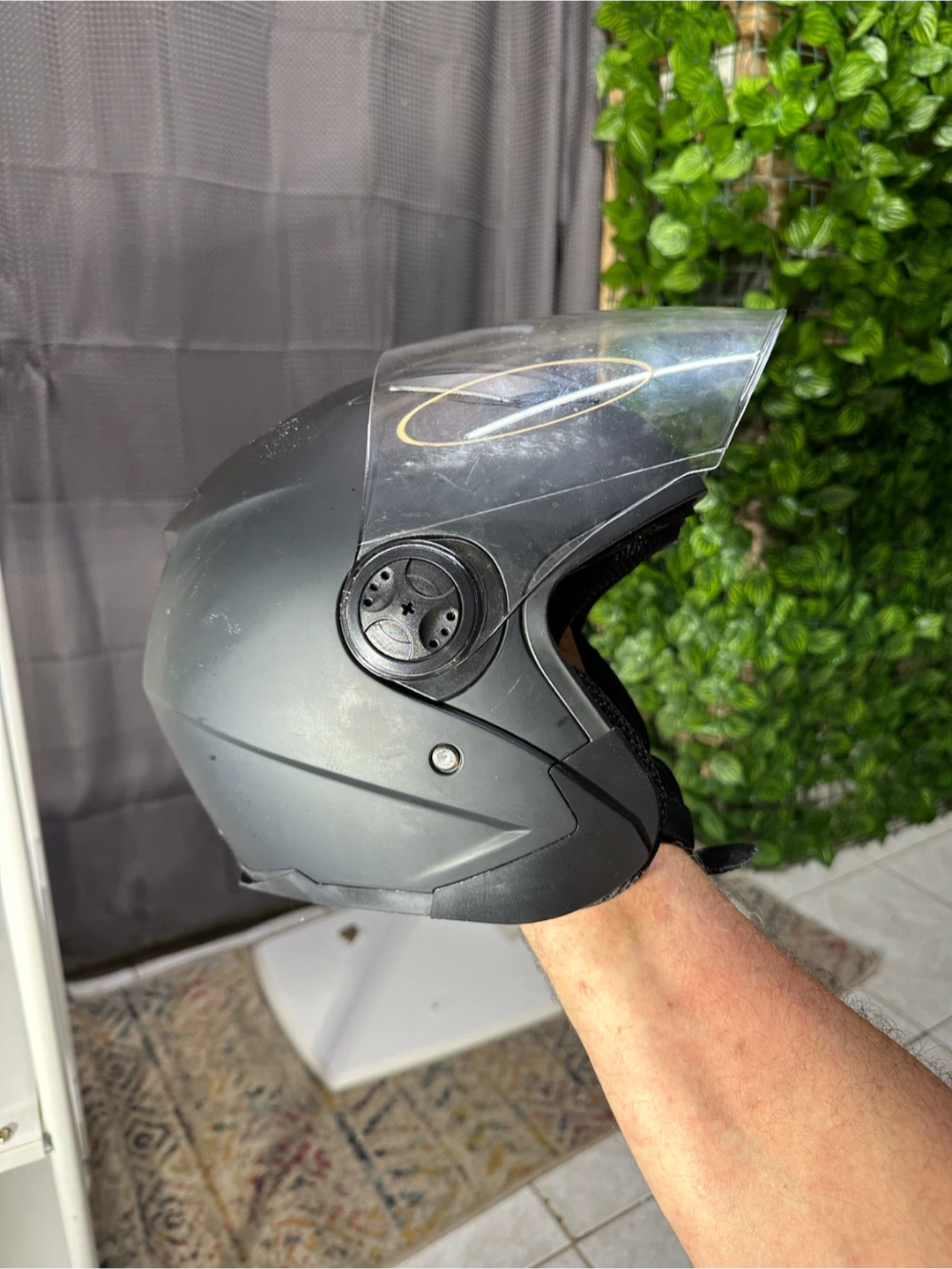 Black DOT Certified Motorcycle Helmet - photo 4