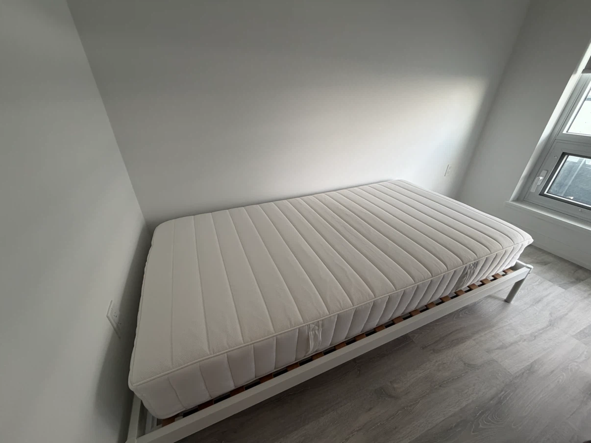 IKEA VEVELSTAD Twin Bed Frame – White - photo 2