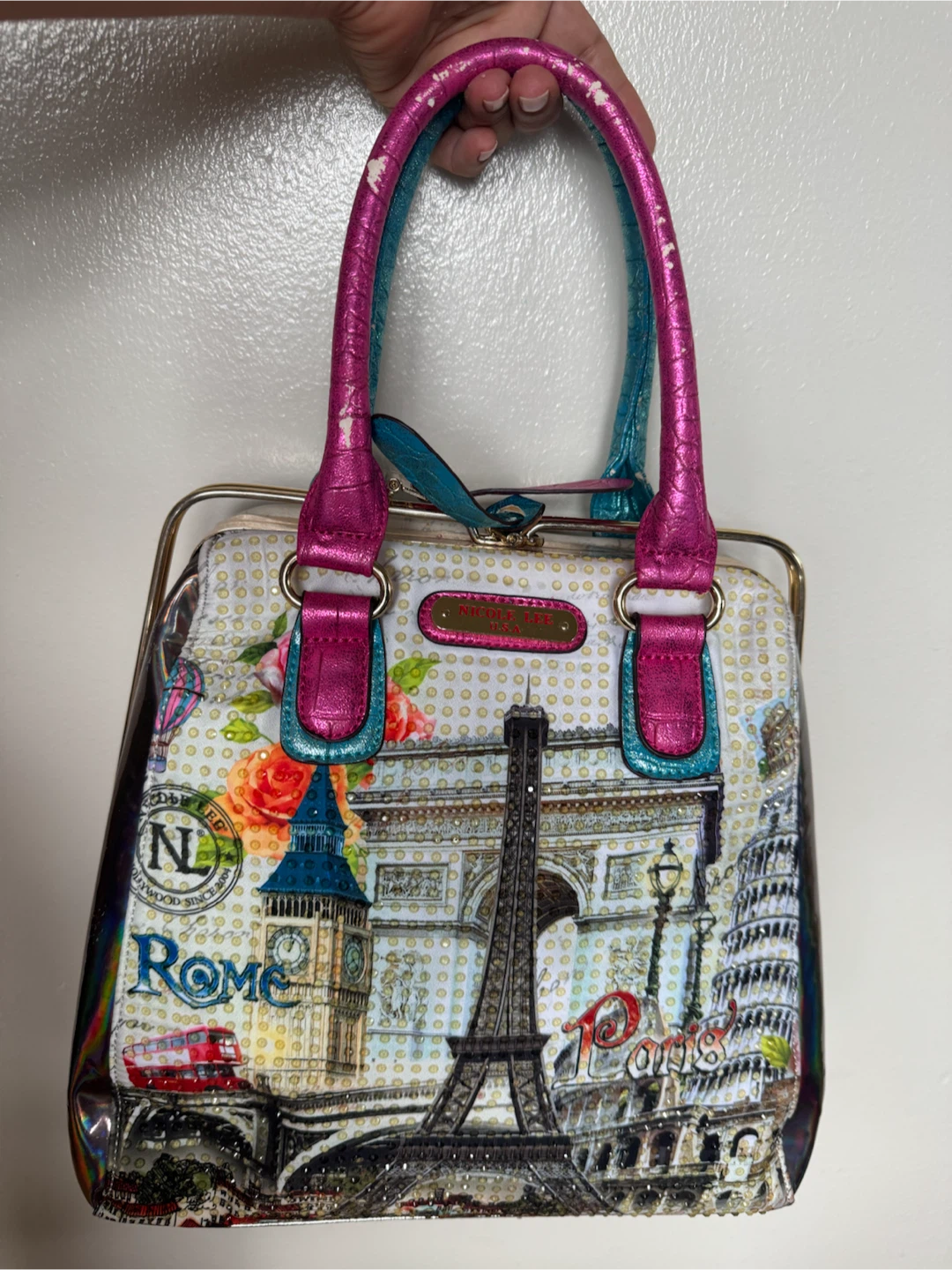 Nicole Lee USA "Paris & Rome" Satchel Handbag