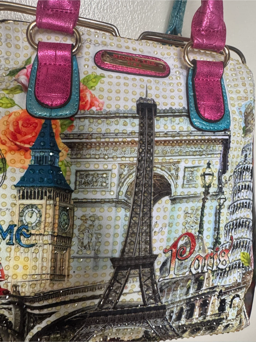 Nicole Lee USA "Paris & Rome" Satchel Handbag - photo 5