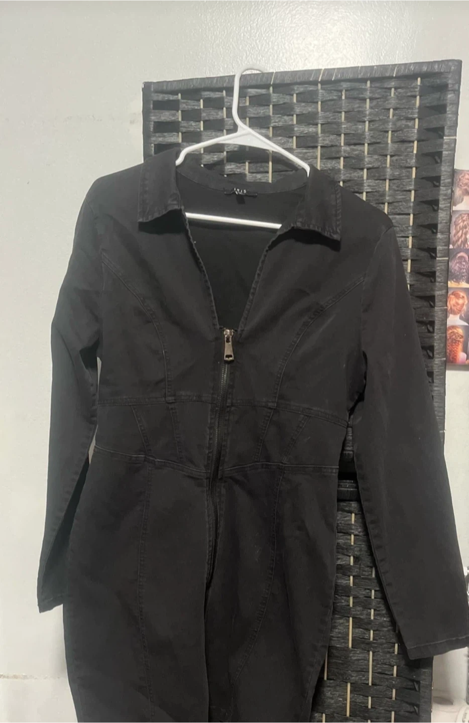 Black Denim Zipper Dress - photo 2