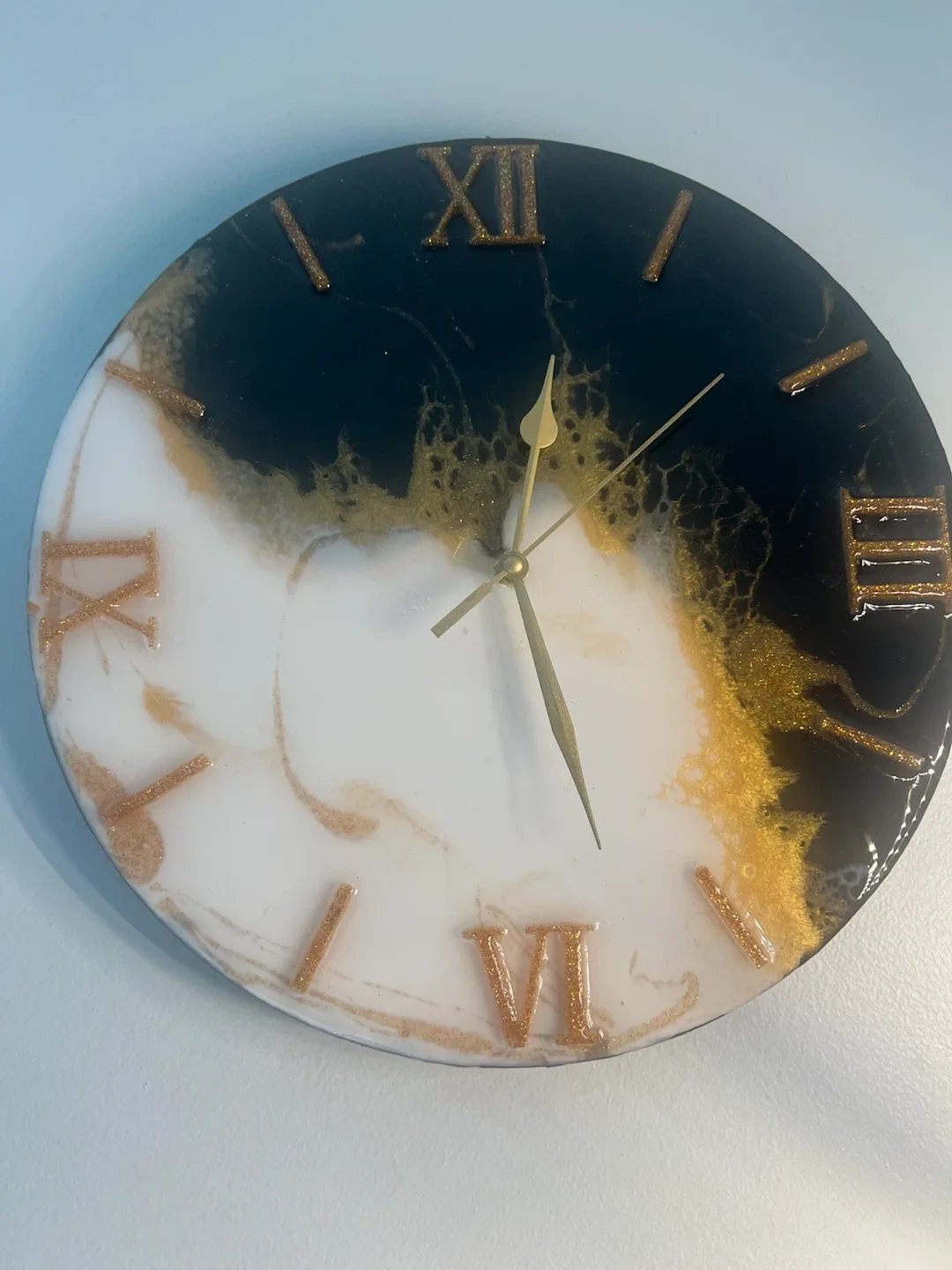 Resin Wall Clock with Roman Numerals