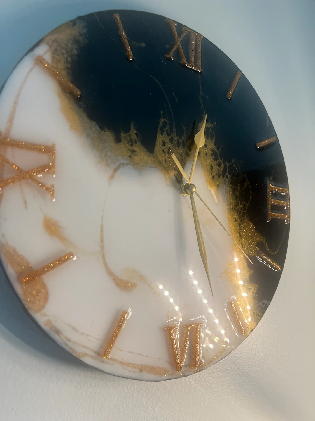 Resin Wall Clock with Roman Numerals - photo 3
