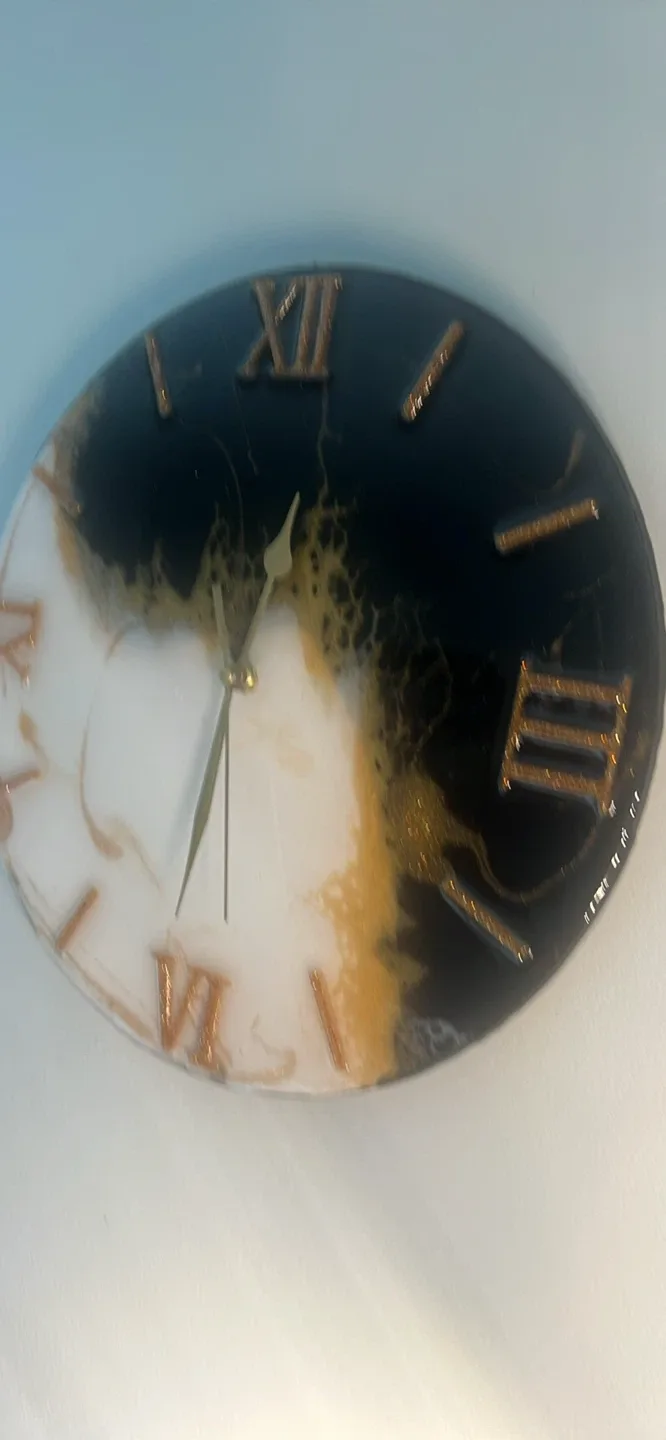 Resin Wall Clock with Roman Numerals - photo 4