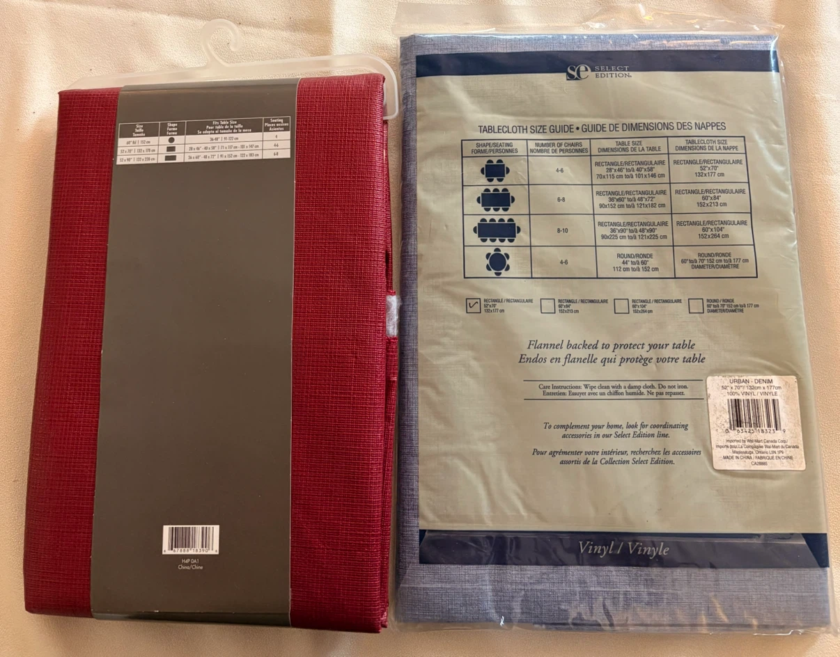 Tableclothes - Red & Blue Flannel-Back Vinyl - photo 2
