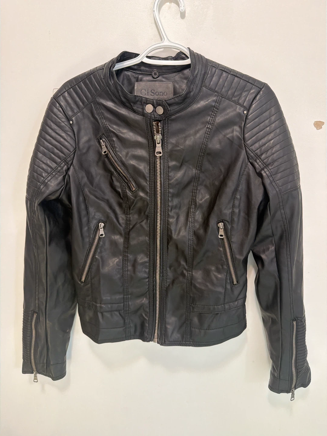 Ci Sono Black Faux Leather Jacket