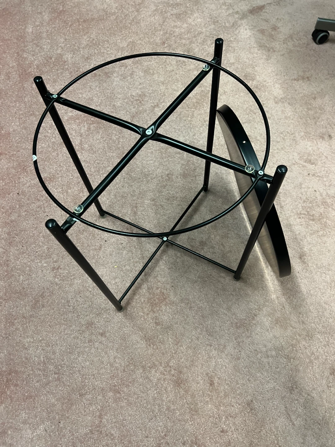 Black Round Side Table - photo 2