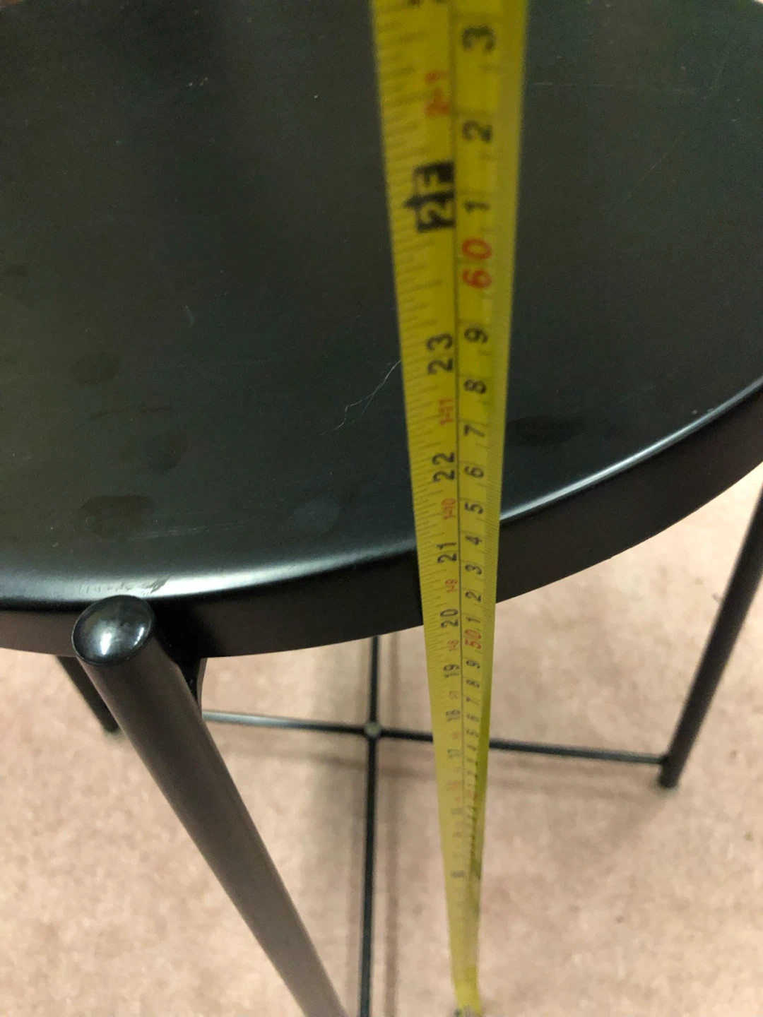 Black Round Side Table - photo 3