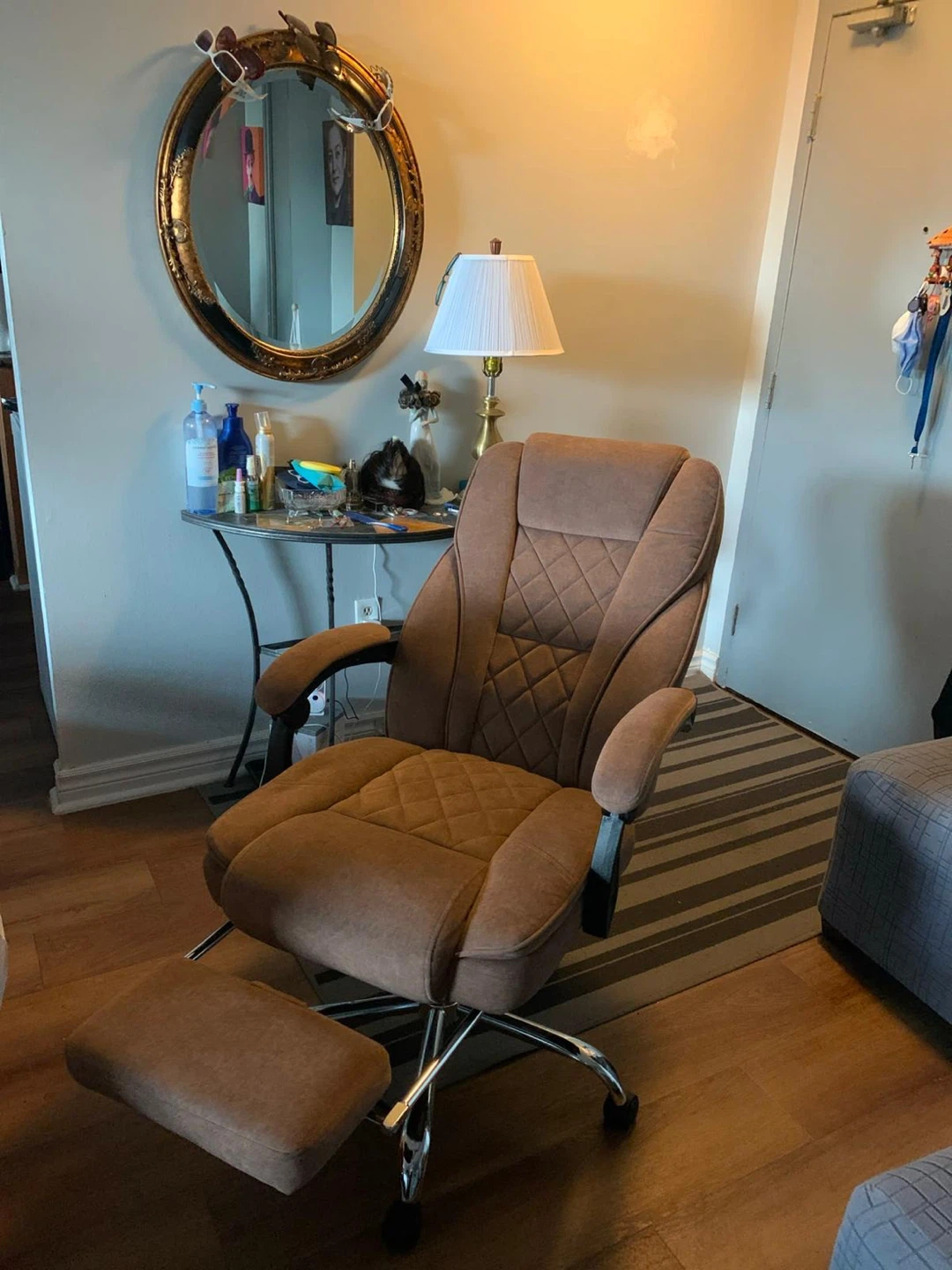 Brown Office Chair with Footrest - photo 2