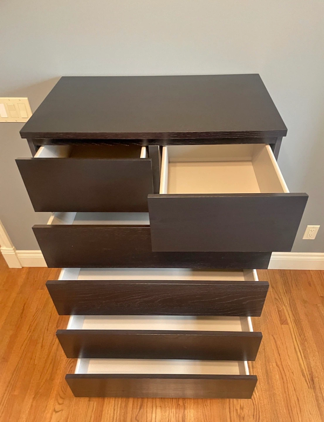 IKEA MALM Tall dresser black brown - photo 2