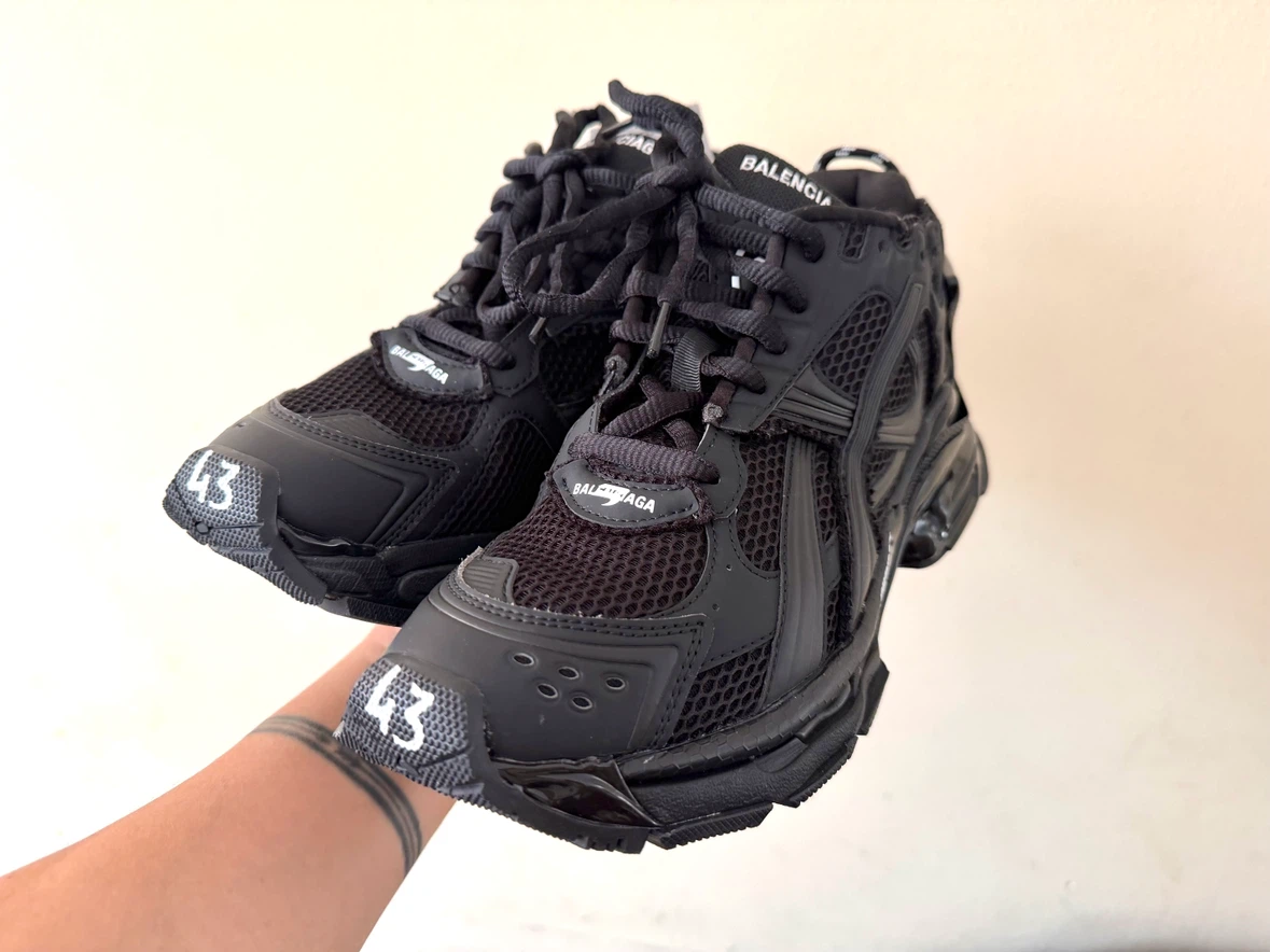 Balenciaga Runner Sneakers - Black - Size 43