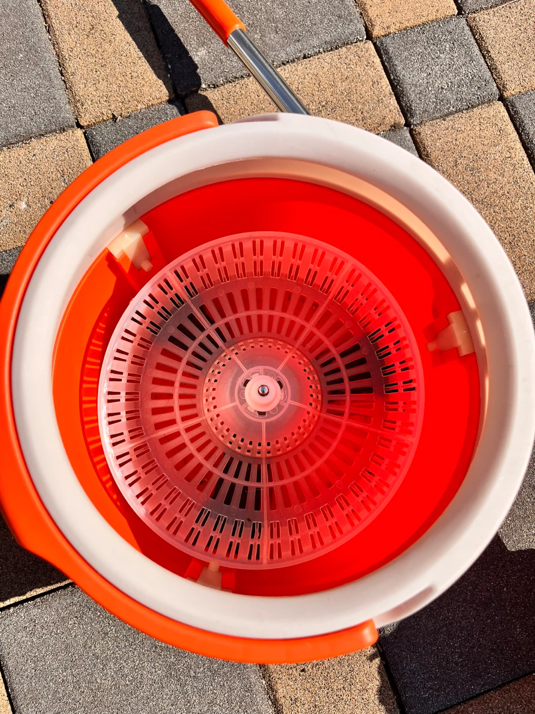 Orange spin mop and bucket set - photo 3