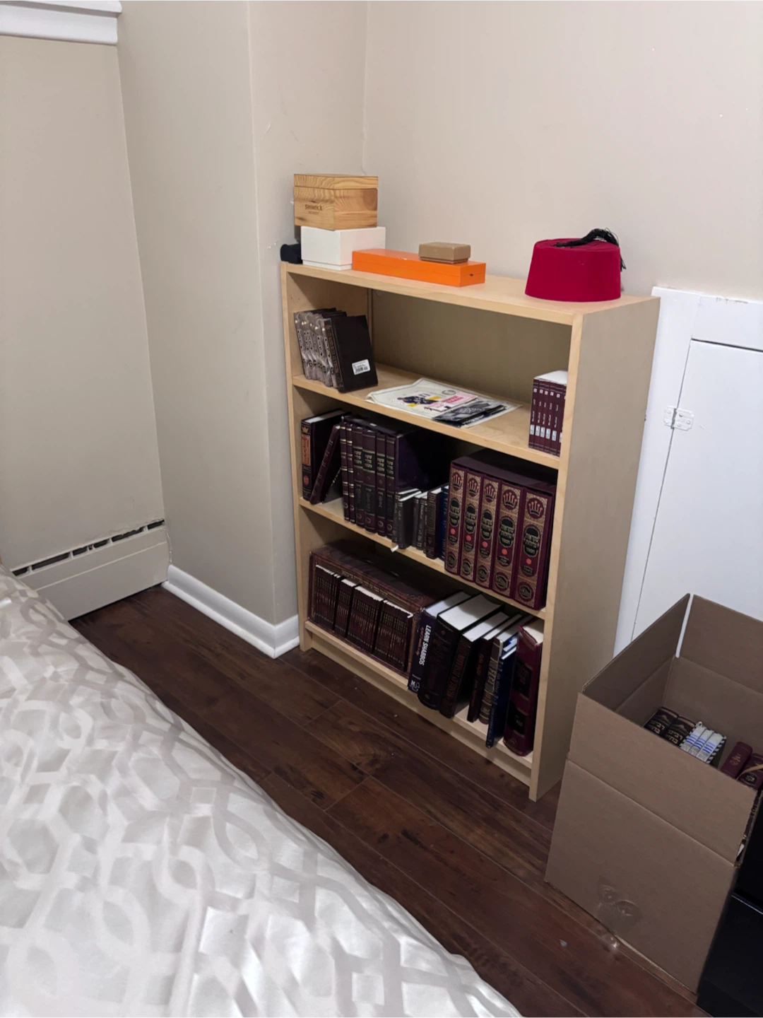 Twin bed frame with matching  night stand and book shelf - photo 4