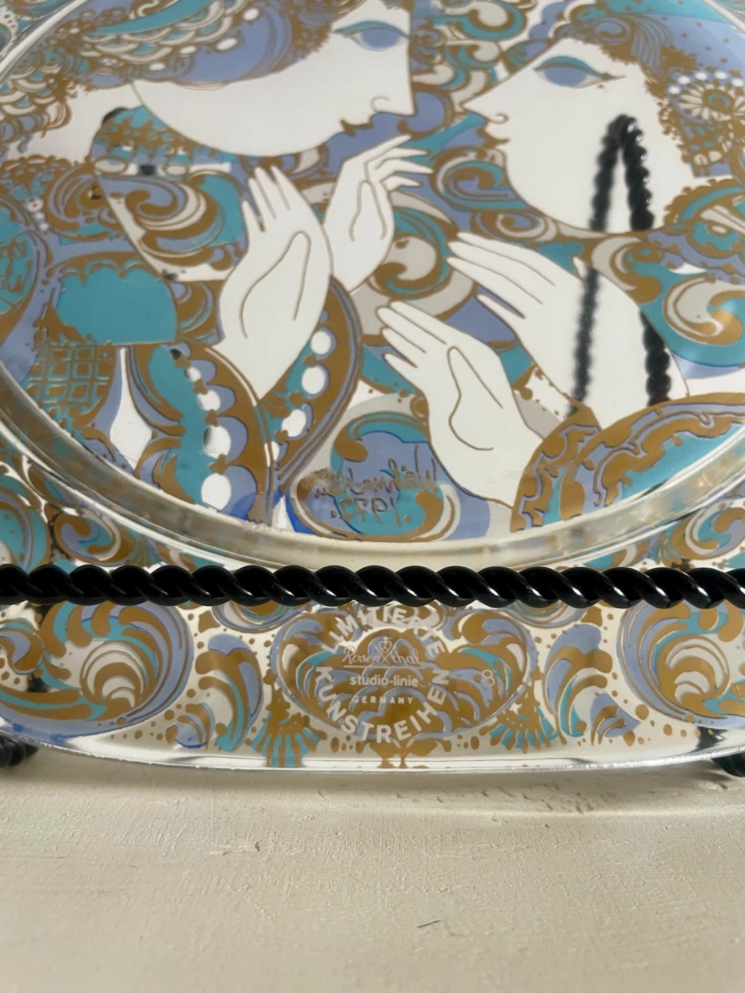 Vintage Bjørn Wiinblad for Rosenthal Studio-Line Art Glass Plate - photo 4