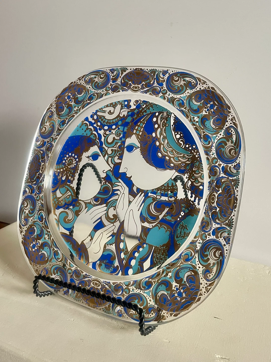 Vintage Bjørn Wiinblad for Rosenthal Studio-Line Art Glass Plate - photo 2