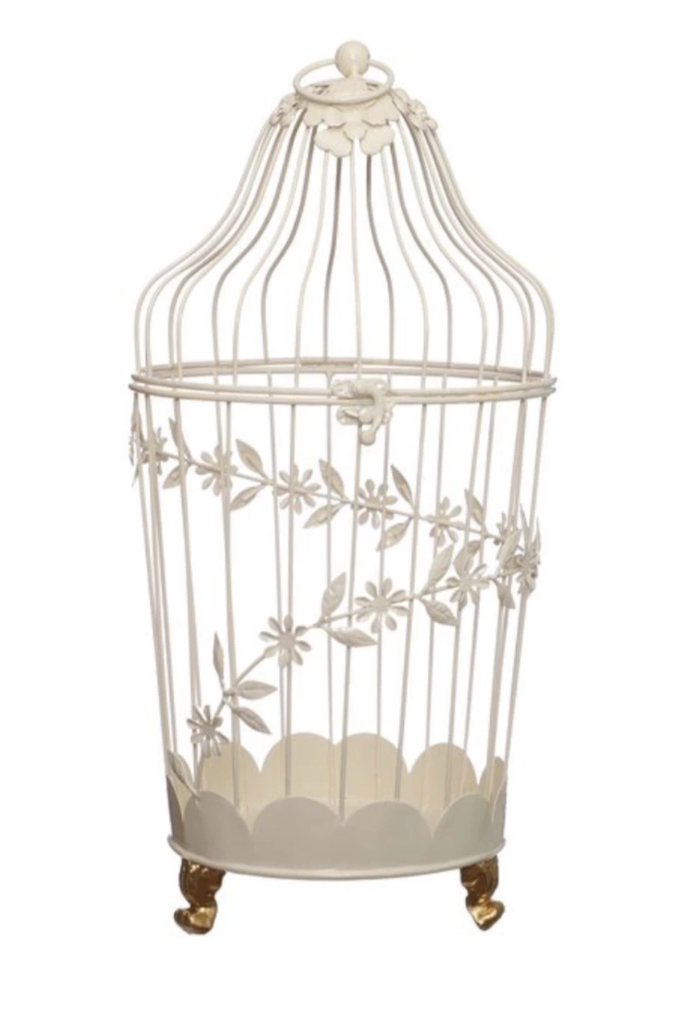 Decorative Birdcage with Faux Flowers