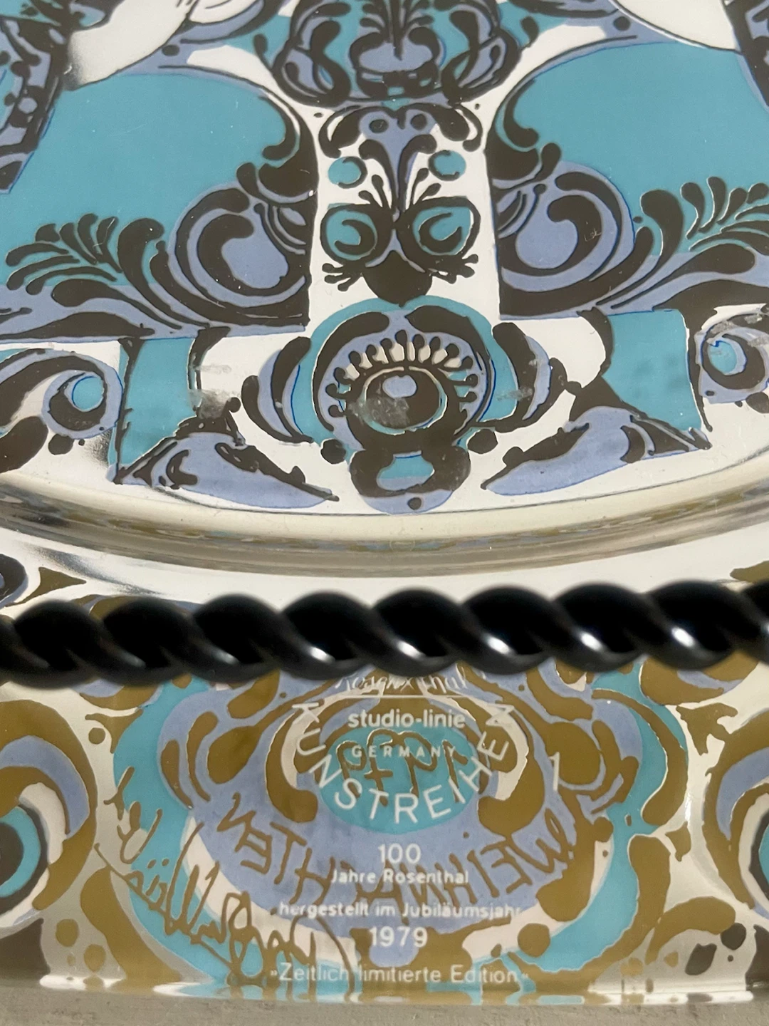 Vintage Bjørn Wiinblad for Rosenthal Studio-Line Art Glass Plate - photo 4