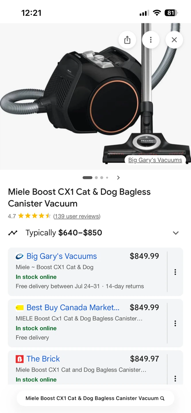 Miele Boost CX1 Cat & Dog Bagless Canister Vacuum - photo 2