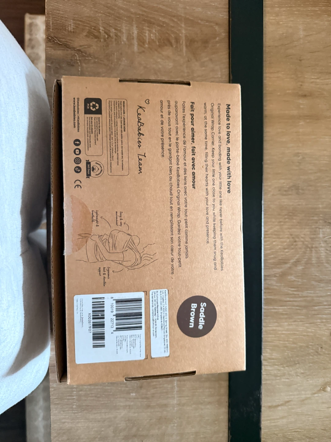 KeaBabies Original Baby Wrap Carrier - Saddle Brown - photo 2