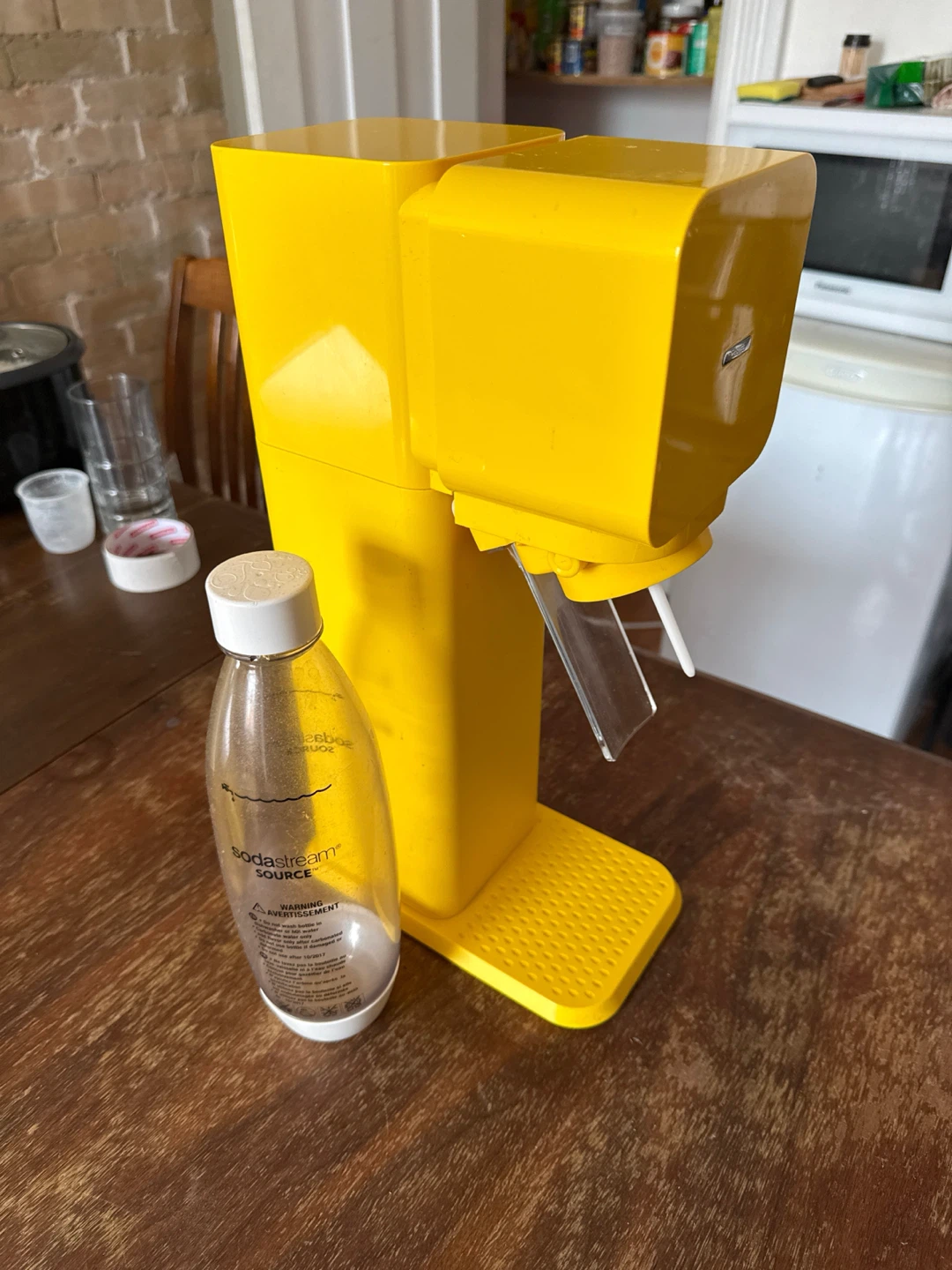 Yellow SodaStream Sparkling Water Maker