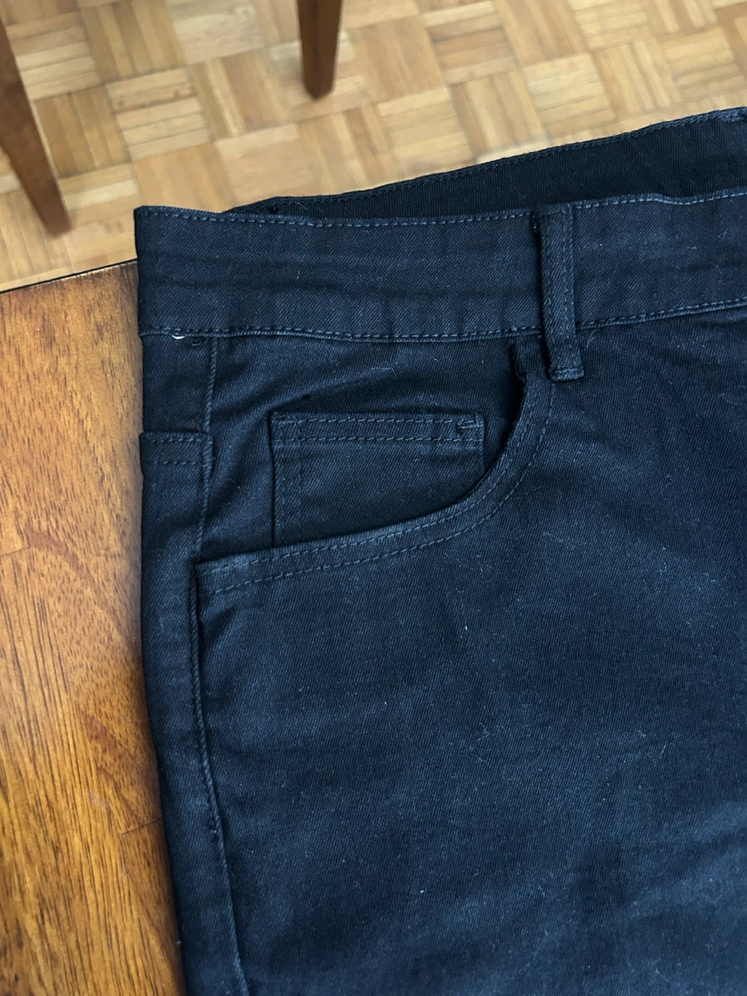 Black Ripped Zipper Jeans XL - photo 2