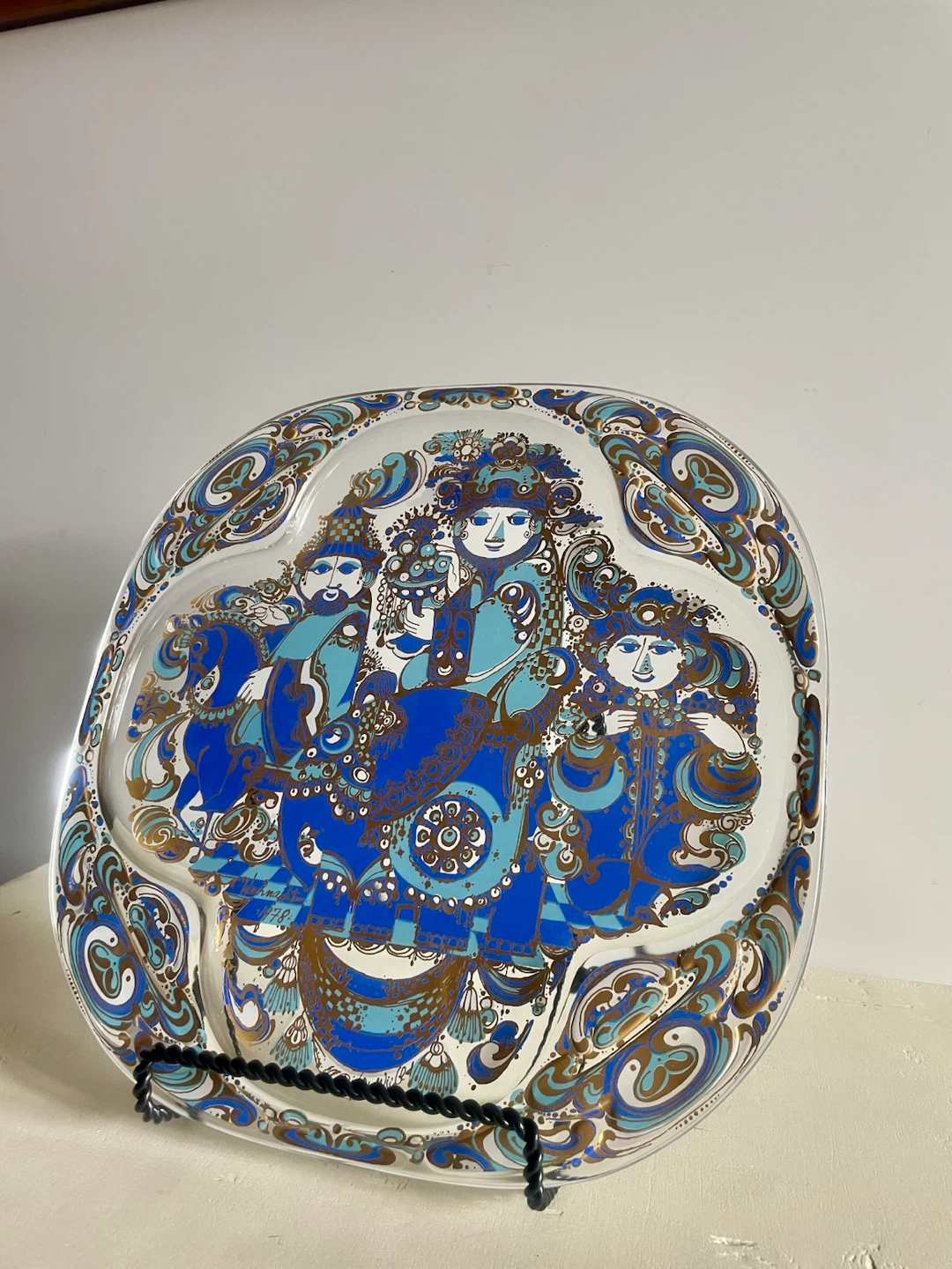 Vintage Bjørn Wiinblad for Rosenthal Studio-Line Art Glass Plate - photo 2