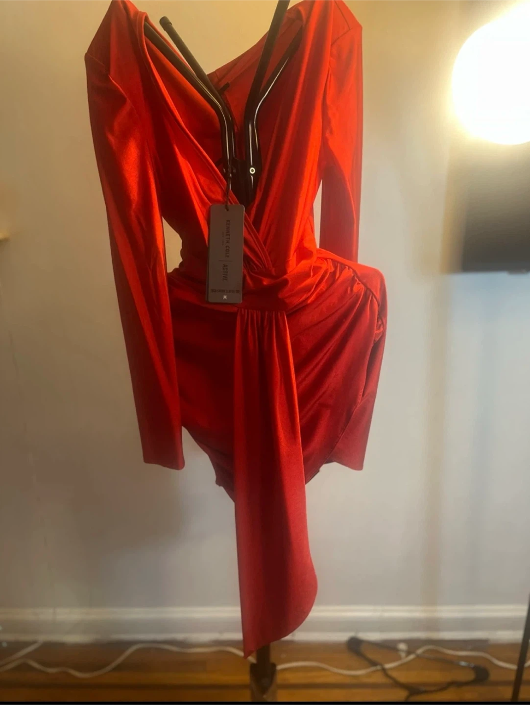 Kenneth Cole Active Red Wrap Bodysuit - photo 3