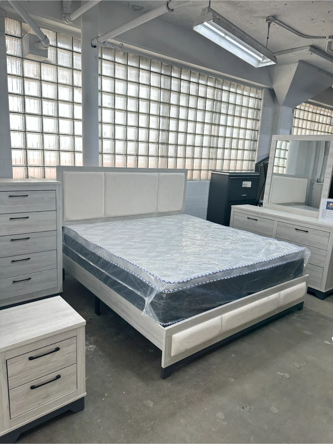 Modern white bedroom set