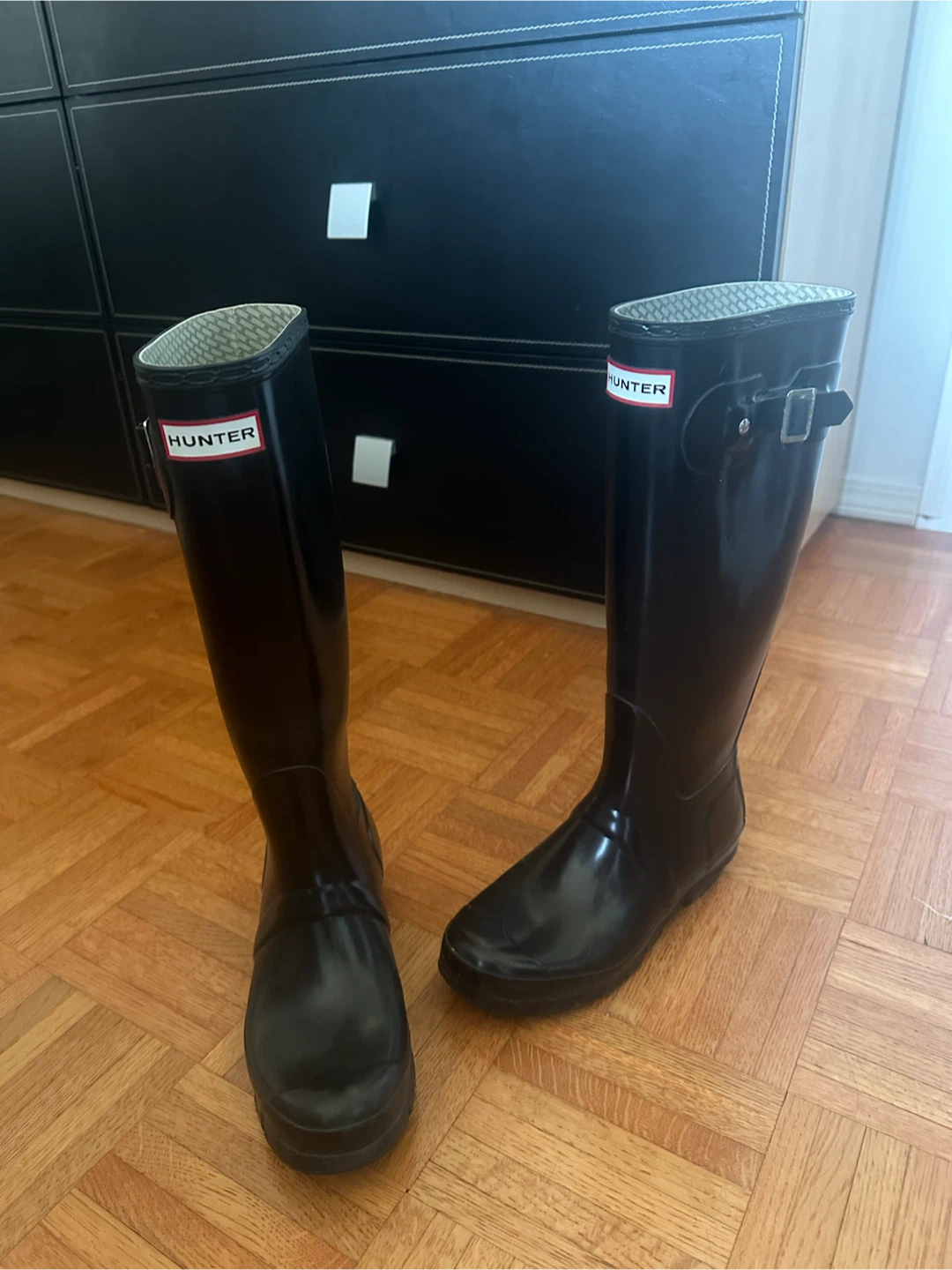 Hunter Boots - Black, Tall Glossy