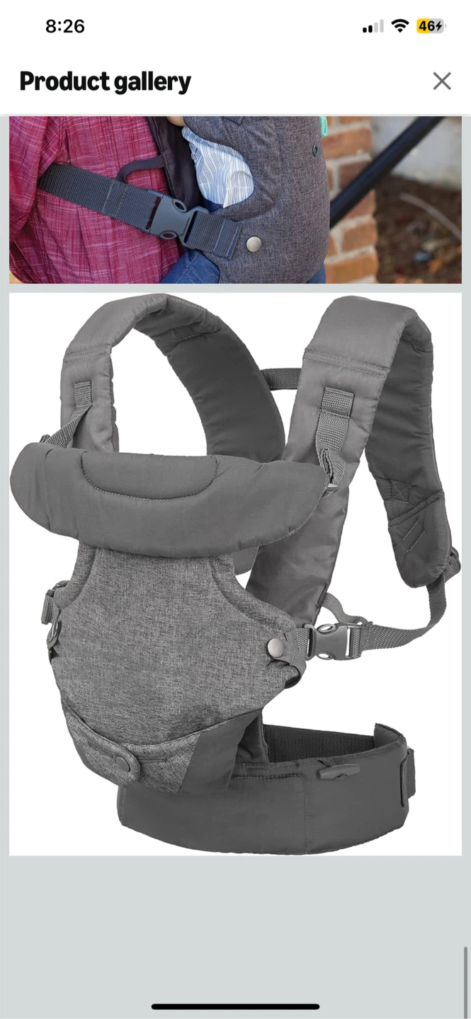 Infantino Flip 4-in-1 Baby Carrier Convertible Ergonomic, Gray - photo 4