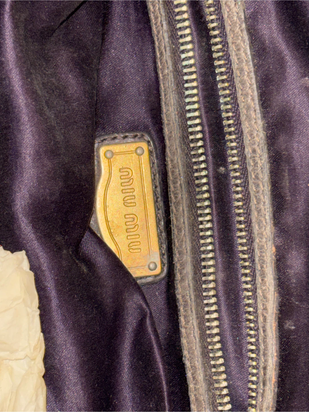 Vintage Miu Miu Distressed Leather Bag - photo 5