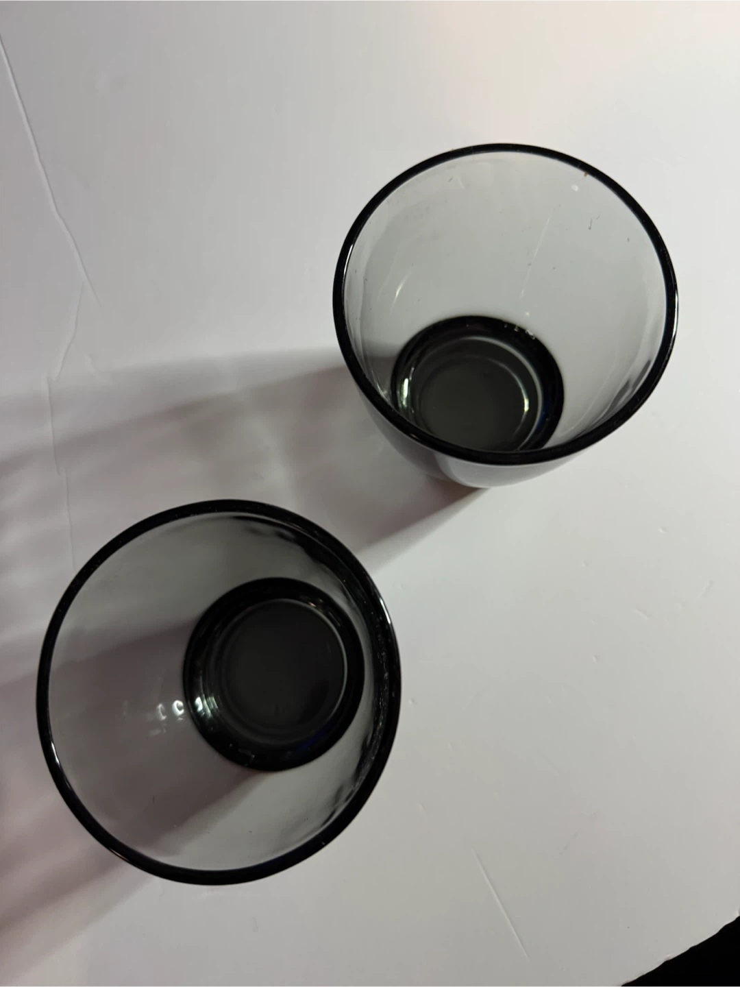 Set of 2 Grey Tinted Glass Tumblers - photo 2