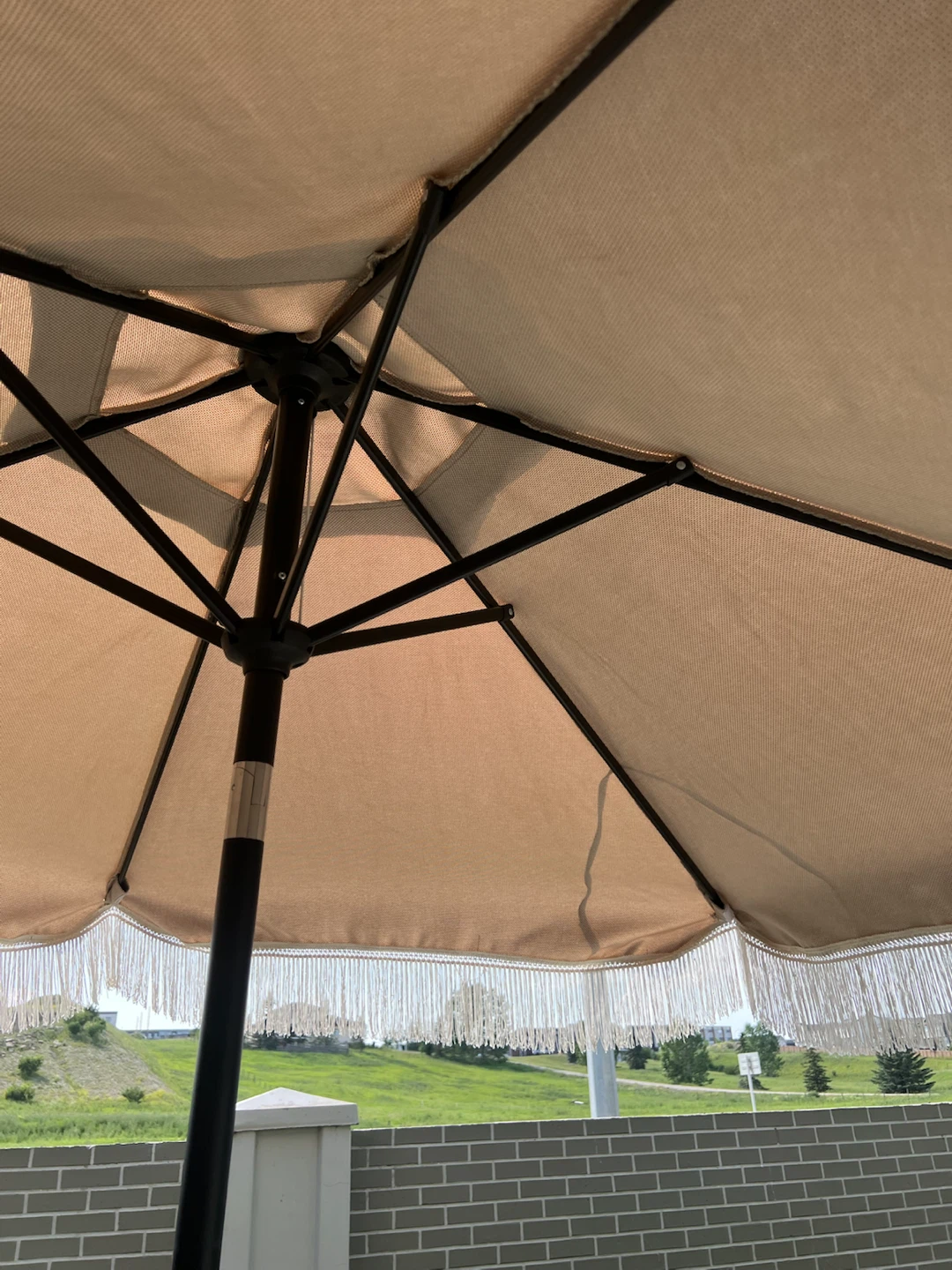 7’ Outdoor Patio Umbrella with Tassels - photo 2
