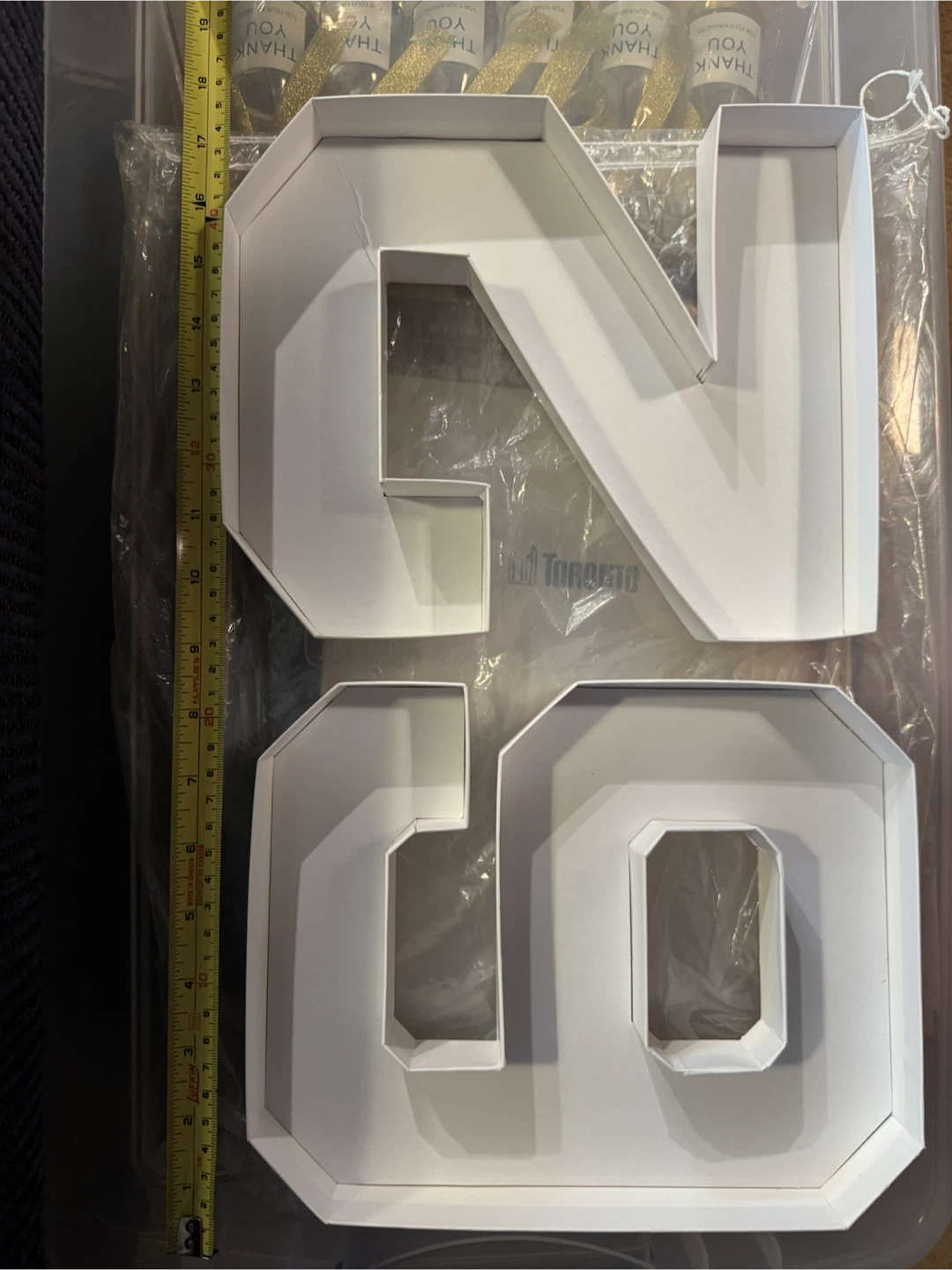 White 3D Number Decorations/Serving Platters