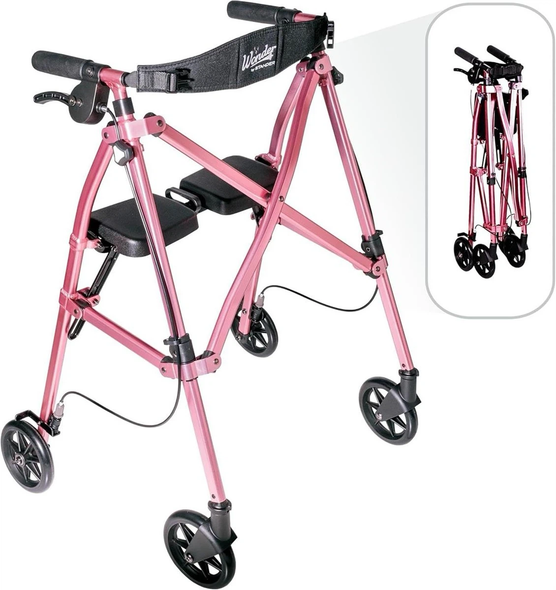 Stander Rollator, Lightweight Folding walker for seniors