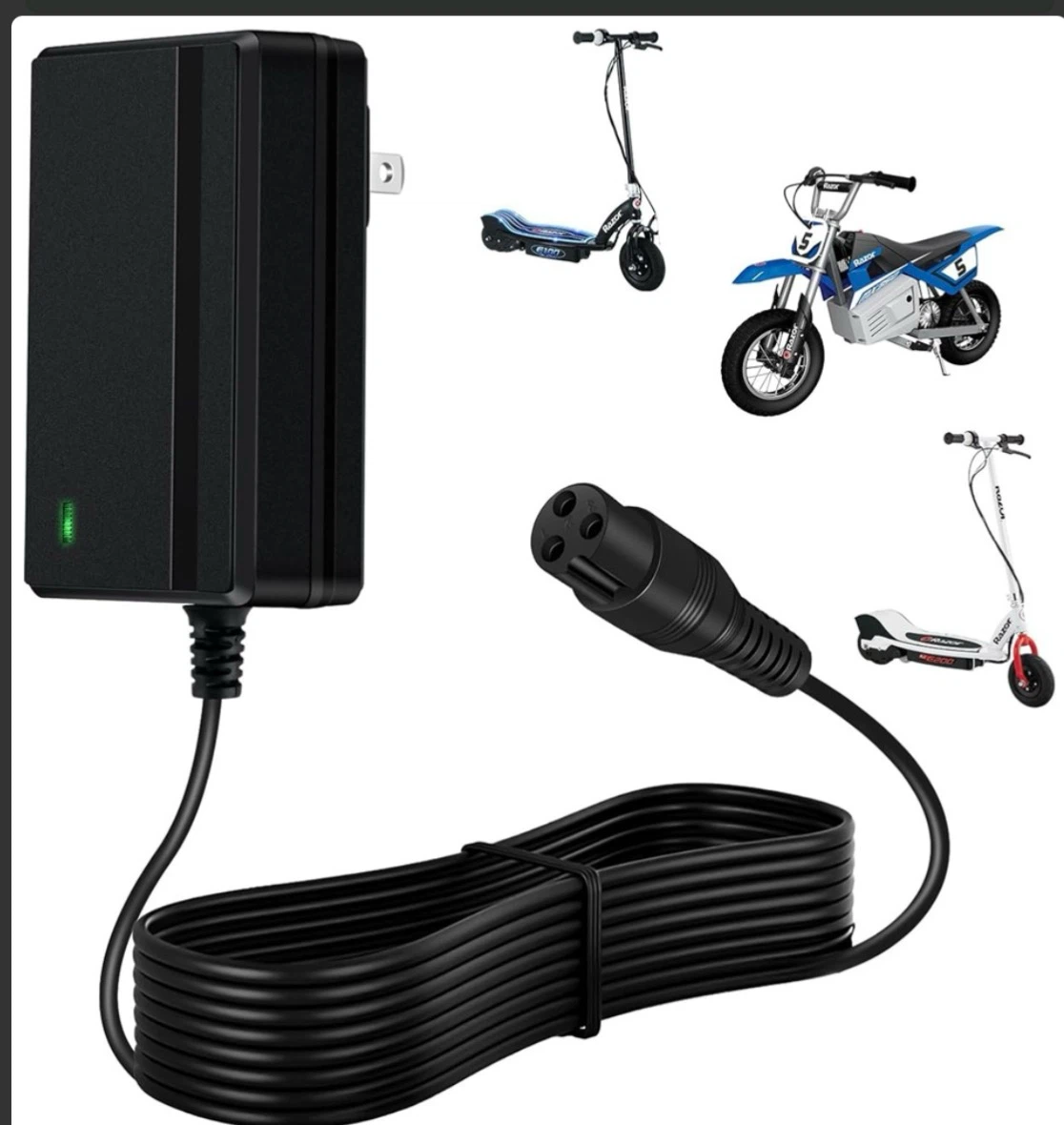 24V Battery Charger with 3-Prong Connector