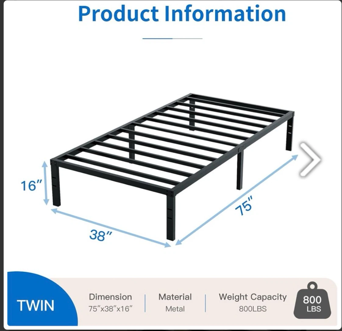 Twin Metal Bed Frame - photo 2