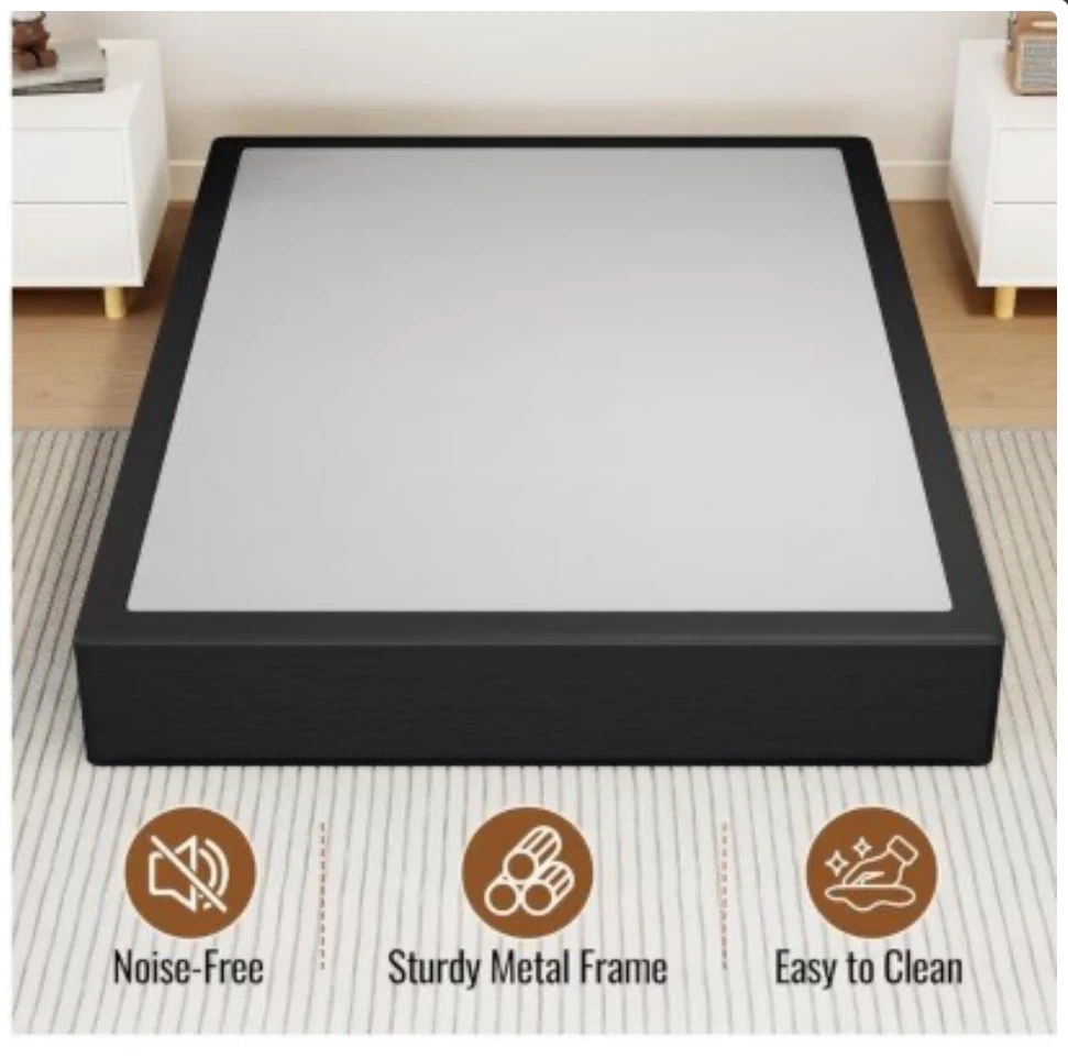 Black Metal Bed Frame Box Spring Replacement